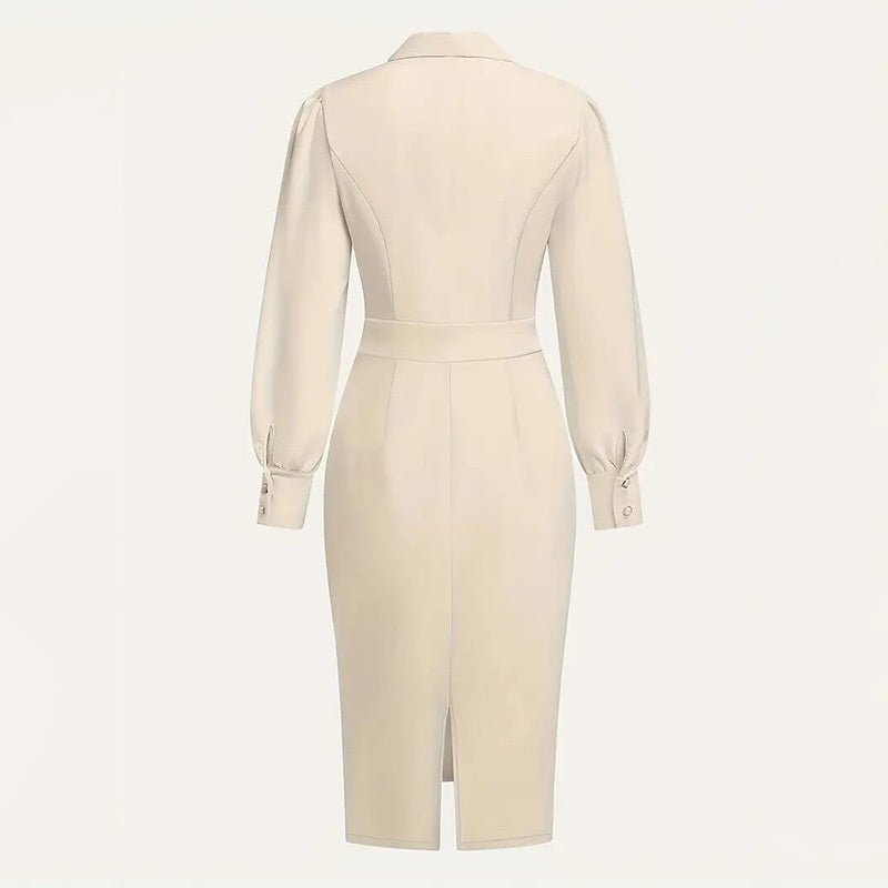 Elegant Dress With Bow Detail