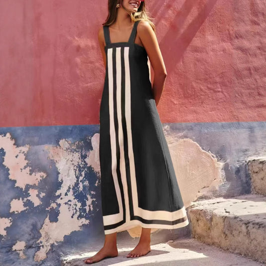 Casual And Comfortable Suspender Skirt Vacation Style