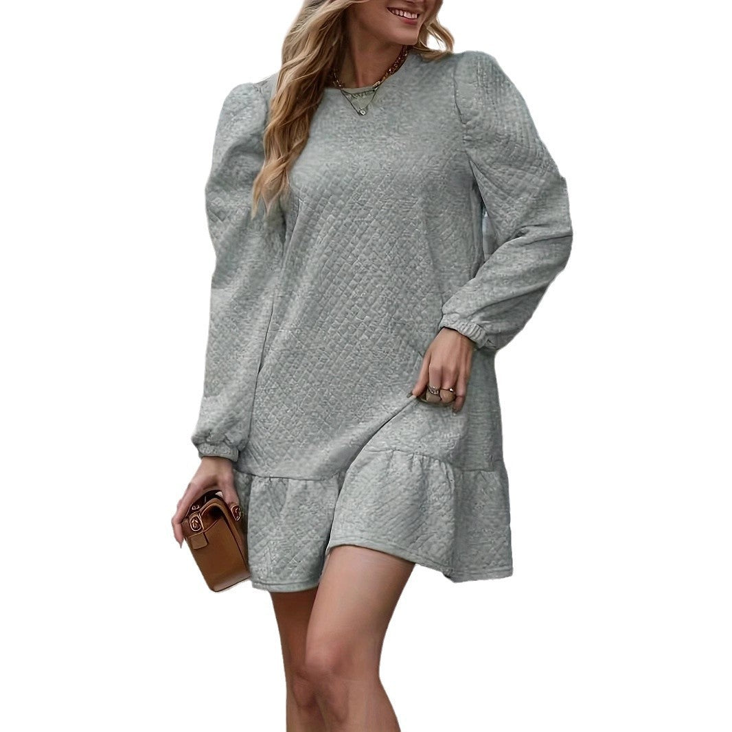 Women's Long Sleeve Jacquard Fashion Sweater Dress