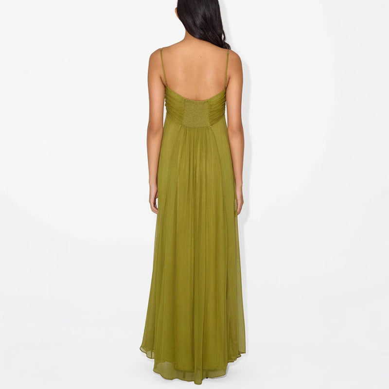 Sexy Sling Design Holiday Swing Maxi Dress