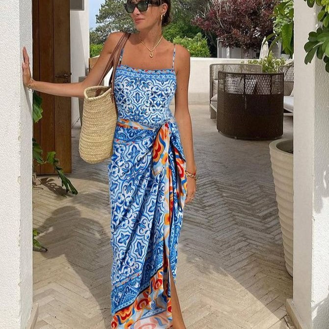 Women's Versatile Fashion Camisole One-piece Swimsuit