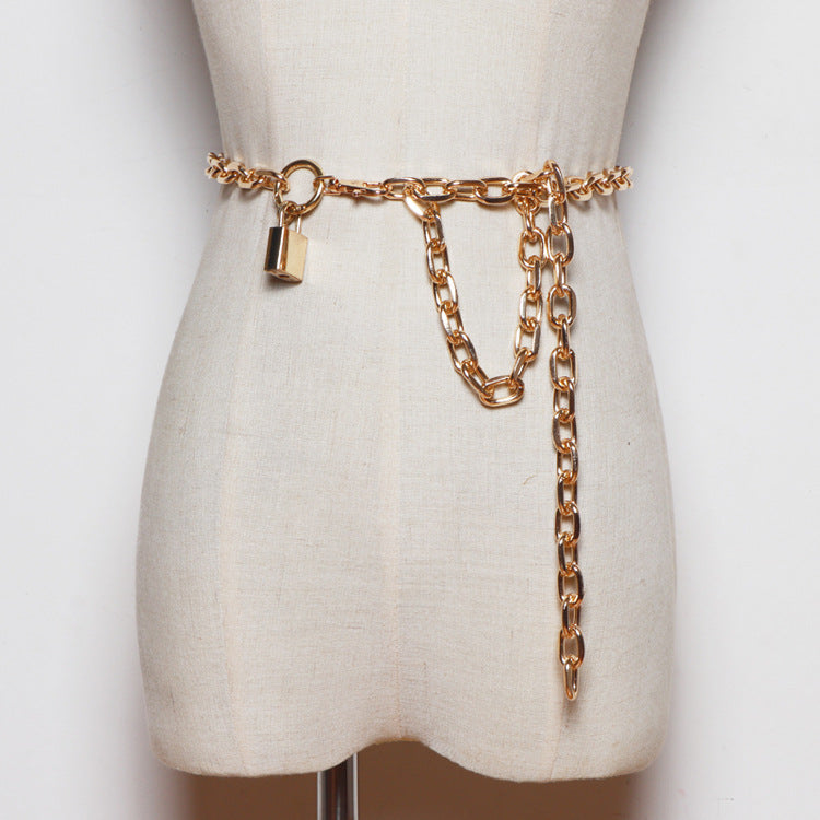 All-match Iron Chain Belt Hip-hop Personality Decoration With Skirt