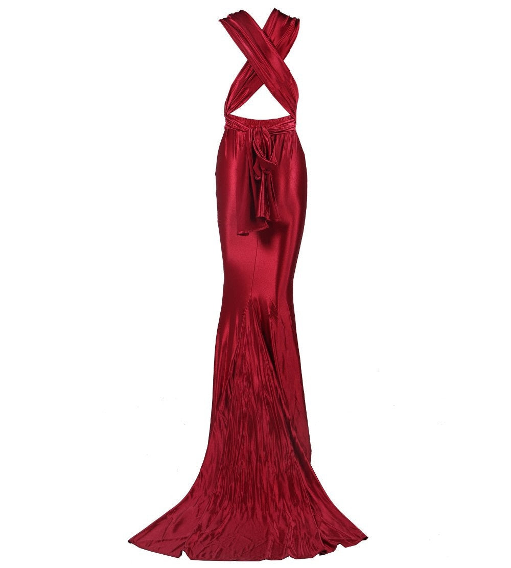 Elegant Sexy Red Evening Gown