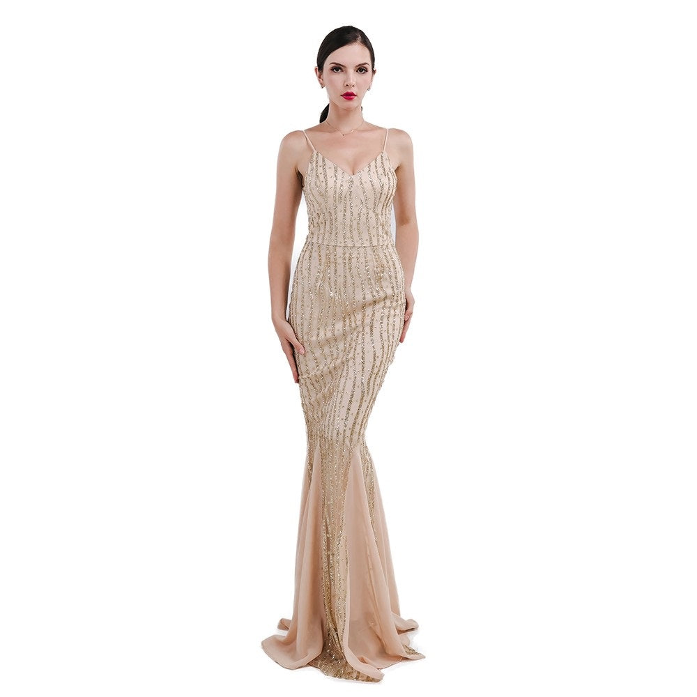 Precious Gold Evening Gown