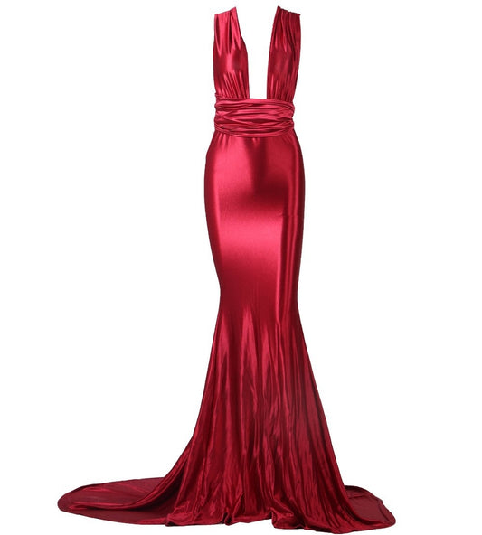 Elegant Sexy Red Evening Gown