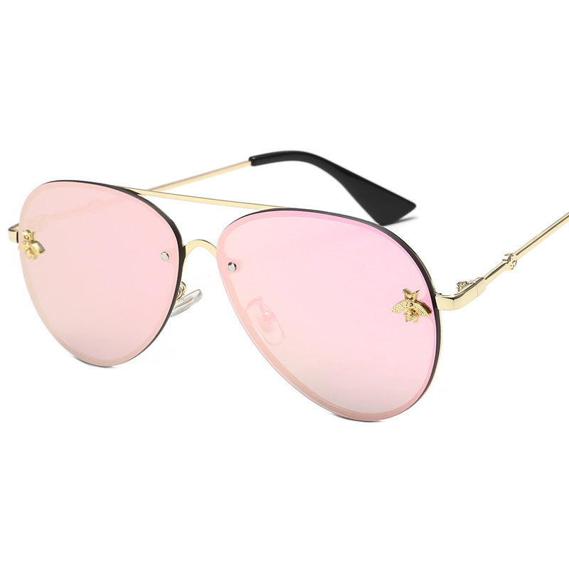 Little Bee Fashion Sunglasses Trendy Star Toad Mirror European And American Large Frame Sunglasses