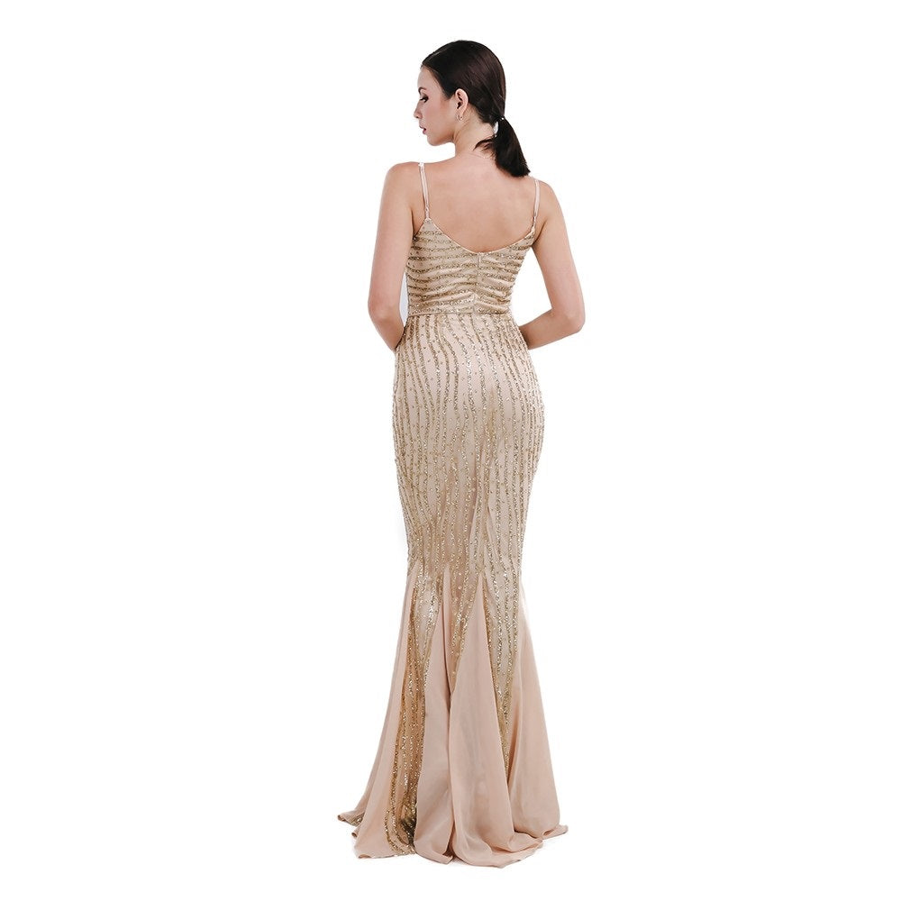 Precious Gold Evening Gown