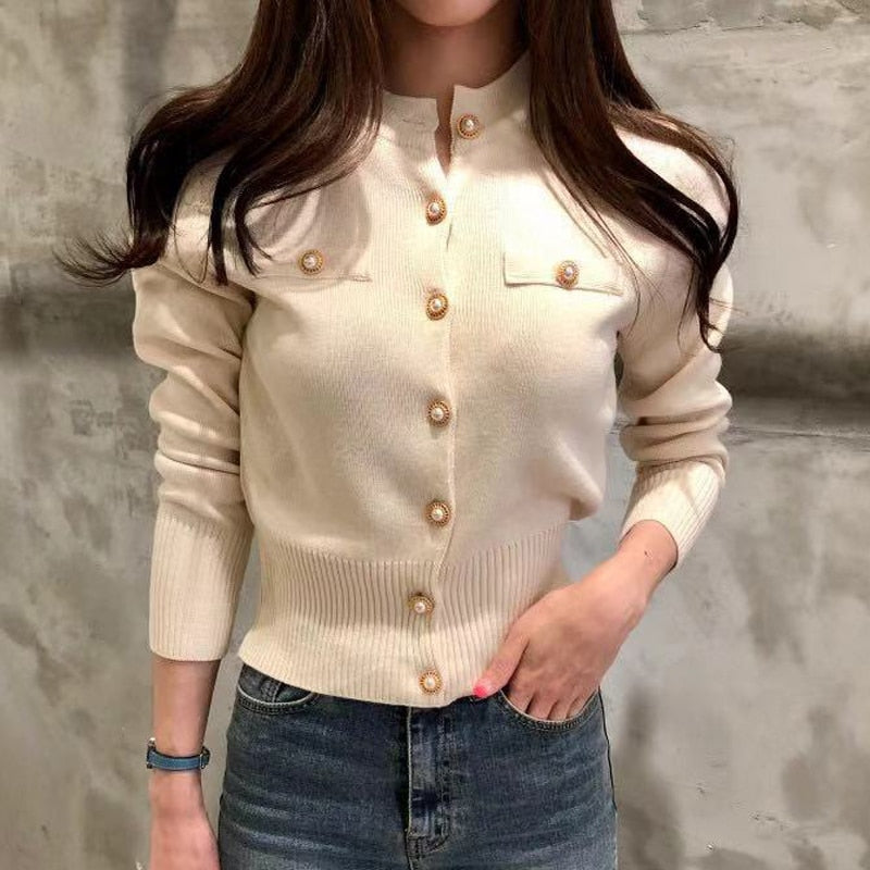 Elegant Knitted Style Cardigan