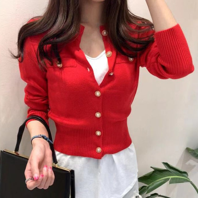 Elegant Knitted Style Cardigan