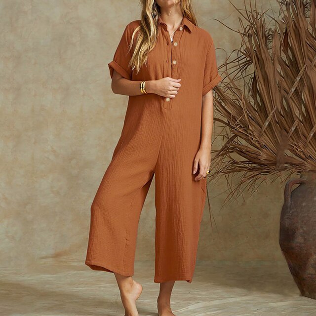 Elegant Jumpsuit Vintage Wide Leg