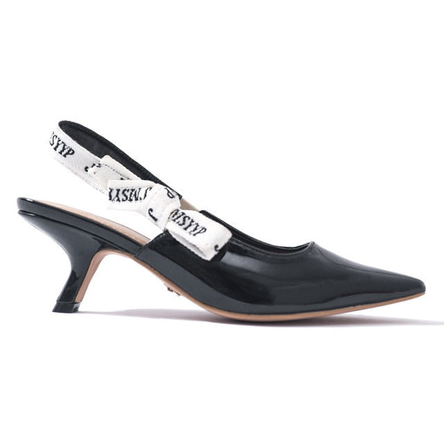 Elegant Cat Heel Pumps