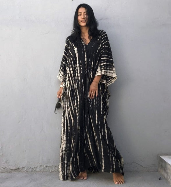 Boho Striped Chiffon Cover Up