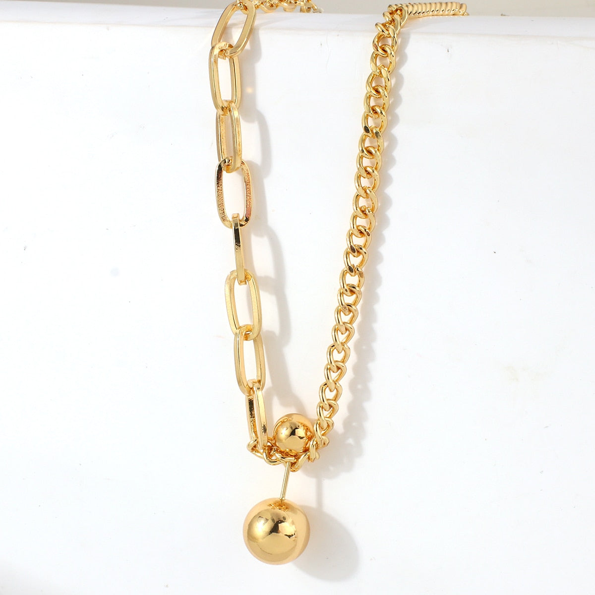 Ball Pendant Choker Necklace