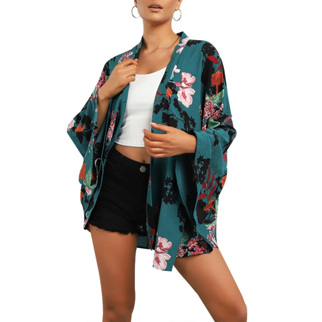 Boho Floral Kimono Cover Up