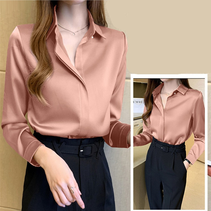 Elegant Silk Buttoned Shirt