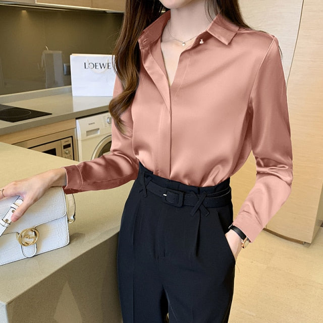 Elegant Silk Buttoned Shirt