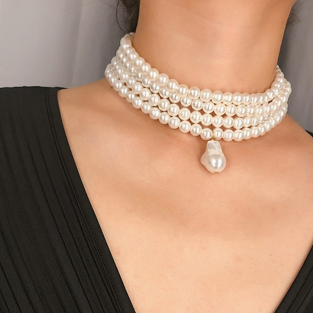 Imitation Pearl Choker