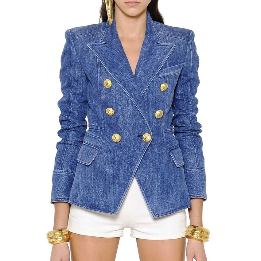 Chic Elegant Denim Blazer