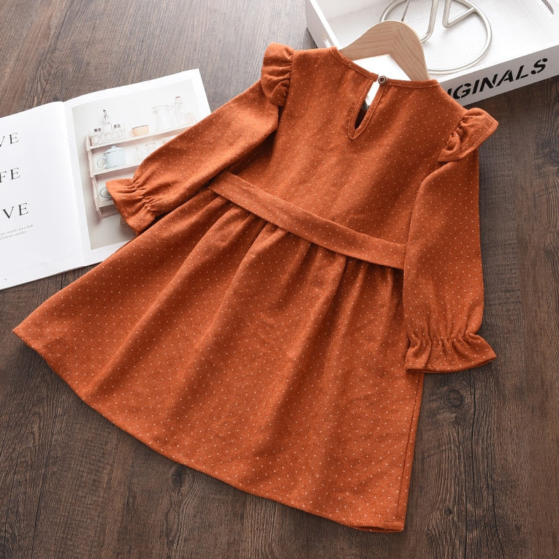 Elegant Long Sleeve Doll Collar Dress