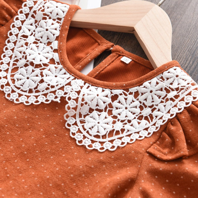 Elegant Long Sleeve Doll Collar Dress