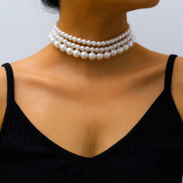 Imitation Pearl Choker