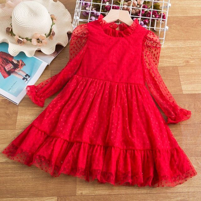 Party Lace Ruffled Dress