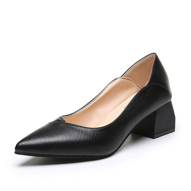 Low Heel Novel Pumps