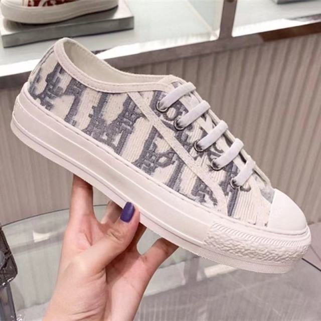 Embroidered Letters Canvas Sneakers